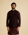 Dark Blue Velvet Nehru Jacket